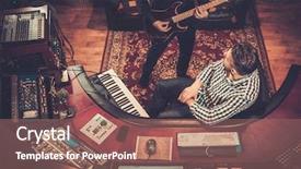  Presentation with audio professional - Beautiful slide deck featuring the boutique recording studio backdrop and a coral colored foreground