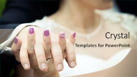  Presentation with catholic wedding - Slides featuring the bride with wedding background and a lemonade colored foreground