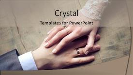  Presentation with wedding rings - Slide deck with the bride with wedding background and a mint green colored foreground