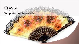  Presentation with microwave imaging image of modern - Cool new presentation with the bright open fan backdrop and a white colored foreground