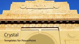  Presentation with new delhi - Slide deck having the british indian army background and a yellow colored foreground