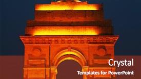  Presentation with new delhi - Presentation theme with the british indian army background and a crimson colored foreground