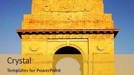  Presentation with new delhi - Cool new presentation theme with the british indian army backdrop and a yellow colored foreground