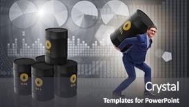  Presentation with burden - Slide set with the burden of oil background and a  colored foreground