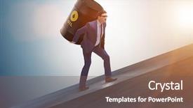  Presentation with burden - Cool new slide deck with the burden of oil backdrop and a violet colored foreground