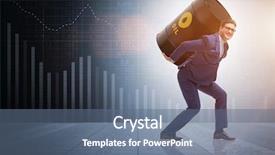  Presentation with burden - Presentation theme featuring the burden of oil background and a ocean colored foreground