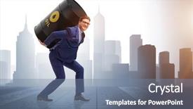  Presentation with burden - Presentation featuring the burden of oil background and a seafoam green colored foreground