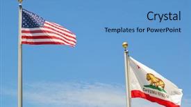  Presentation with stars stripes - Presentation theme enhanced with the california republic flag background and a  colored foreground
