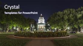  Presentation with capitol - Slide deck consisting of the california state capitol background and a wine colored foreground