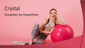  Presentation with fitness - Colorful slide deck enhanced with the camera over pink backdrop and a lemonade colored foreground