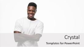  Presentation with tall - PPT theme with the camera positive person background and a  colored foreground