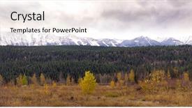  Presentation with british columbia canada - Presentation theme enhanced with the canadian rocky moutains background and a cream colored foreground