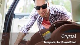  Presentation with child accident - PPT theme having the car as accident background and a tawny brown colored foreground