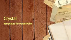  Presentation with postcard - Amazing PPT theme having the card - carte postal backdrop and a tawny brown colored foreground