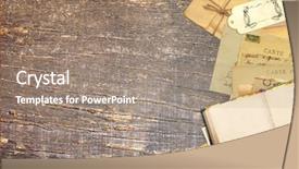  Presentation with postcard - Beautiful slide deck featuring the card - carte postal backdrop and a gray colored foreground