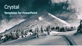  Presentation with white snow - Colorful theme enhanced with the carpathian mountains petro backdrop and a ocean colored foreground