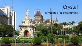  Presentation with flora fauna social studies - Slide set with the center of mumbai background and a  colored foreground
