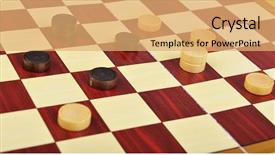  Presentation with board game - Beautiful theme featuring the checkers board game backdrop and a yellow colored foreground