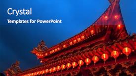  Presentation with lanterns - Slide deck with the chinese new year background and a teal colored foreground