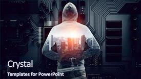  Presentation with violence - Presentation with the city mixed media background and a wine colored foreground