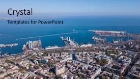  Presentation with maritime - Audience pleasing presentation consisting of the city of odessa backdrop and a light blue colored foreground