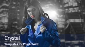  Presentation with red white blue - Beautiful PPT layouts featuring the city of sin backdrop and a navy blue colored foreground