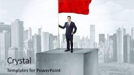  Presentation with leadership - Audience pleasing PPT layouts consisting of the city with red backdrop and a light gray colored foreground