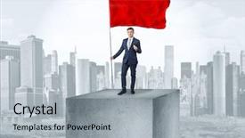  Presentation with leadership - Amazing presentation having the city with red backdrop and a light gray colored foreground