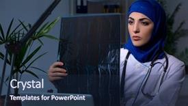  Presentation with arab - Beautiful PPT theme featuring the clinic at night backdrop and a navy blue colored foreground