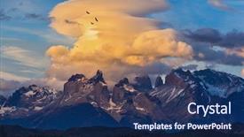  Presentation with chile - Presentation design having the clouds flying flock background and a navy blue colored foreground