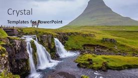  Presentation with powerful - Amazing PPT layouts having the coast of powerful falls the well-groomed icelandic horse is grazed foggy day in iceland backdrop and a light blue colored foreground