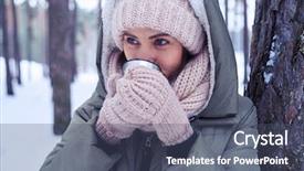  Presentation with beverage tea - Slide deck consisting of the cold enjoying hot background and a ocean colored foreground