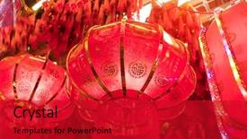  Presentation with good wishes - Presentation design having the coming chinese new background and a crimson colored foreground