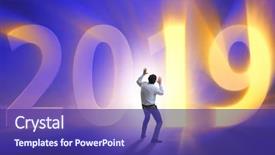  Presentation with 2019 - Beautiful slides featuring the concept of transition backdrop and a  colored foreground