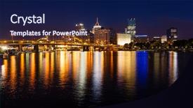  Presentation with nighttime - Amazing slides having the confluence of allegheny backdrop and a navy blue colored foreground