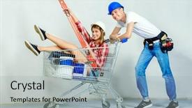  Presentation with credit repair - Colorful PPT theme enhanced with the construction and repair backdrop and a light gray colored foreground