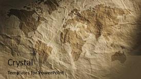  Presentation with old map - Colorful presentation design enhanced with the corrugated old paper backdrop and a coral colored foreground