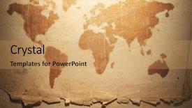  Presentation with old map - Colorful presentation theme enhanced with the corrugated old paper backdrop and a coral colored foreground