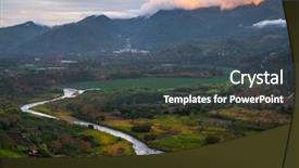  Presentation with costa rica - Colorful presentation design enhanced with the country of costa backdrop and a ocean colored foreground