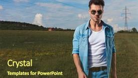  Presentation with tint sunglasses - Slides featuring sunglasses standing on a field background and a tawny brown colored foreground