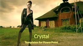  Presentation with old farm - PPT theme featuring the countryside with old background and a tawny brown colored foreground