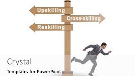  Presentation with crossroads - Presentation enhanced with the-crossroads-choosing-between-up background and a white colored foreground