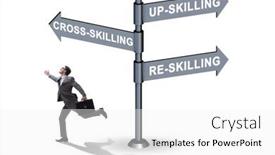  Presentation with crossroads - PPT layouts enhanced with the-crossroads-choosing-between-up background and a white colored foreground