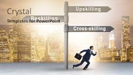  Presentation with crossroads - Presentation theme enhanced with the-crossroads-choosing-between-up background and a lemonade colored foreground