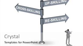  Presentation with crossroads - Presentation with the-crossroads-choosing-between-up background and a white colored foreground