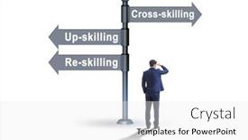  Presentation with crossroads - Theme enhanced with the-crossroads-choosing-between-up background and a white colored foreground