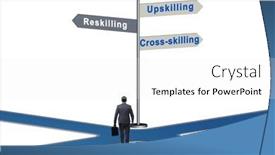  Presentation with crossroads - Slide deck consisting of the-crossroads-choosing-between-up background and a white colored foreground