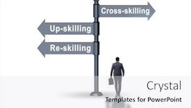  Presentation with crossroads - Presentation design featuring the-crossroads-choosing-between-up background and a white colored foreground