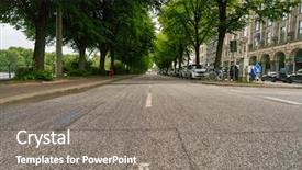  Presentation with street - Audience pleasing slide deck consisting of the day in hamburg backdrop and a gray colored foreground