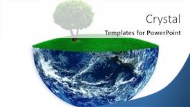  Presentation with earth day - Slide set having the-day-of-the-earth background and a white colored foreground